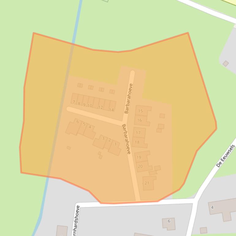 Kaart van postcodegebied 5463LA.