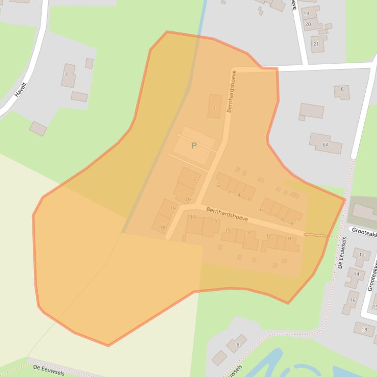 Kaart van postcodegebied 5463LB.