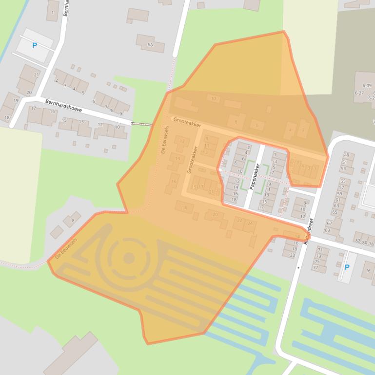 Kaart van postcodegebied 5463LJ.