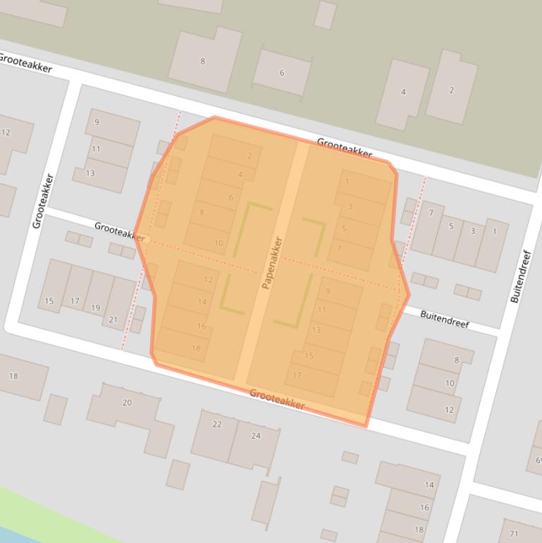 Kaart van postcodegebied 5463LK.