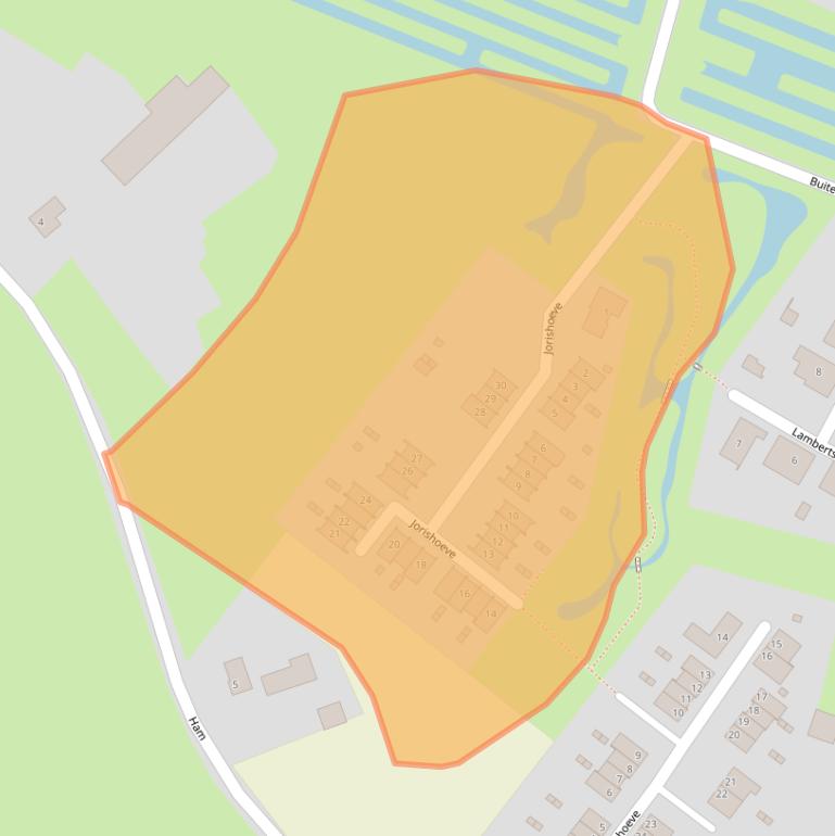 Kaart van postcodegebied 5463LM.