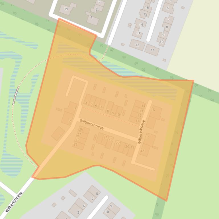 Kaart van postcodegebied 5463LR.