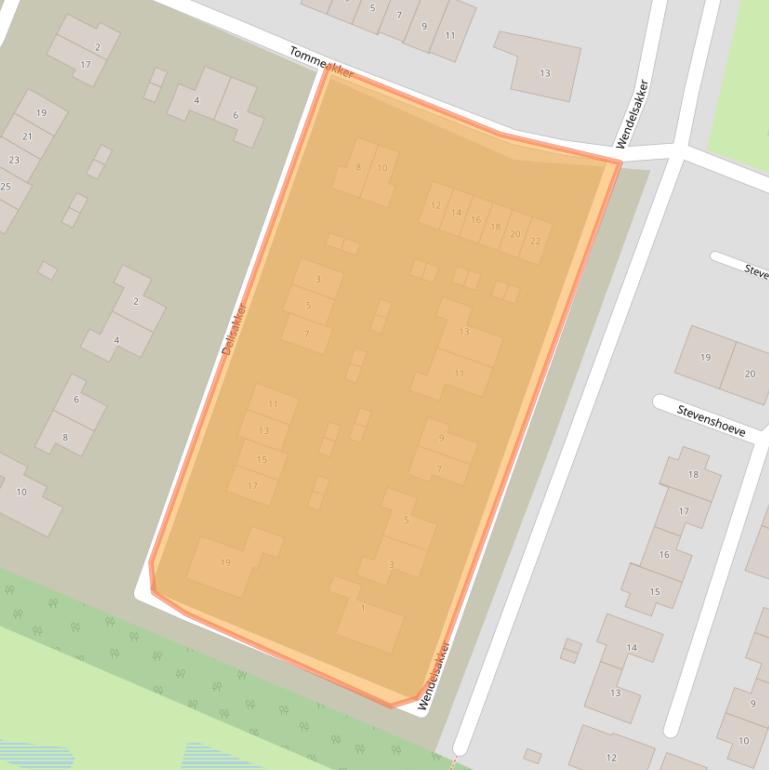 Kaart van postcodegebied 5463ML.