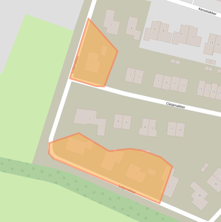 Kaart van postcodegebied 5463MN.