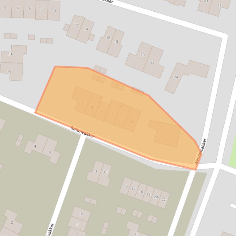 Kaart van postcodegebied 5463MZ.