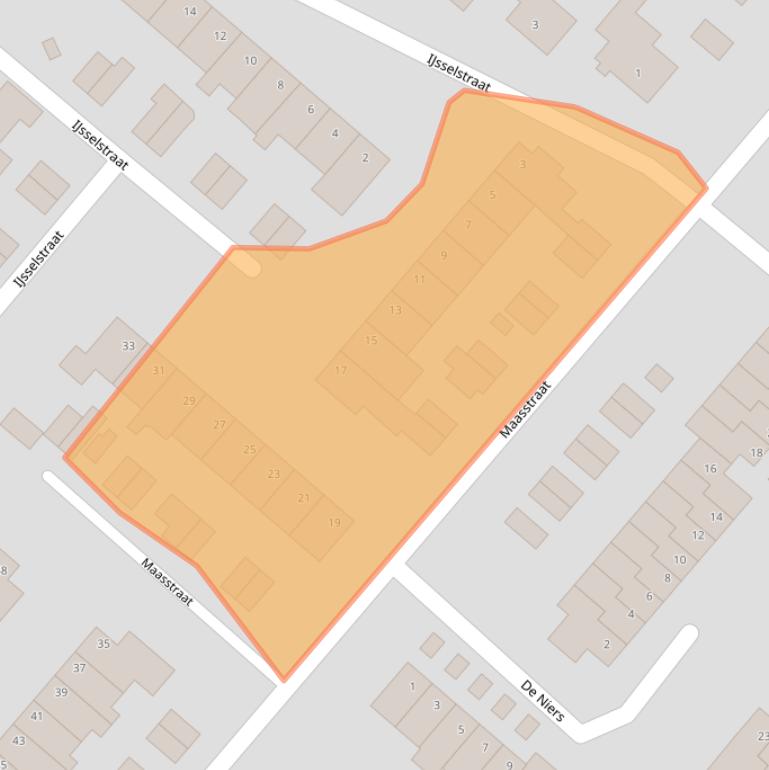 Kaart van postcodegebied 5463NA.