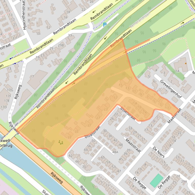 Kaart van postcodegebied 5463NK.
