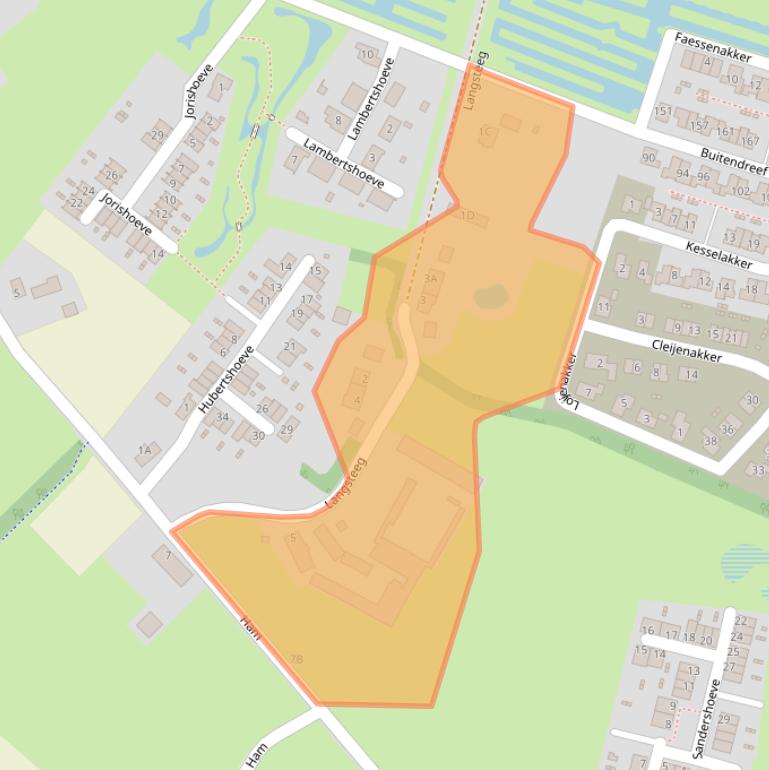 Kaart van postcodegebied 5463PA.