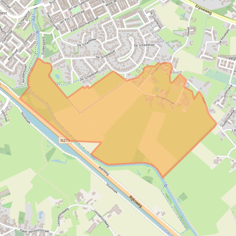 Kaart van postcodegebied 5463PC.