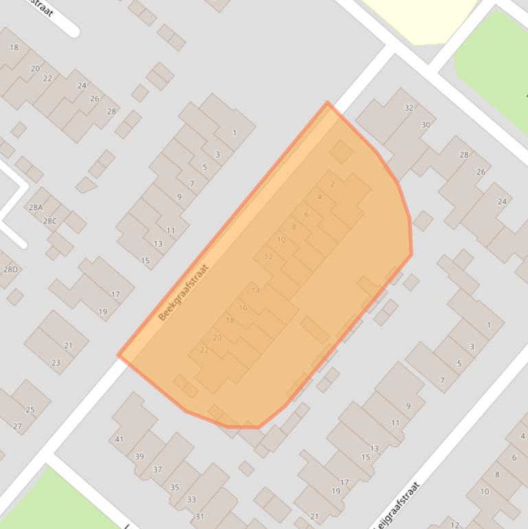 Kaart van postcodegebied 5463RB.