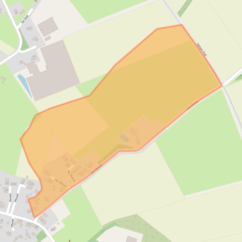 Kaart van postcodegebied 5463XD.