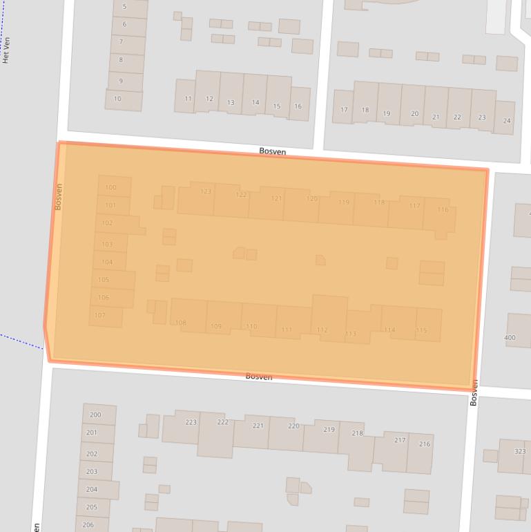 Kaart van postcodegebied 5464NB.