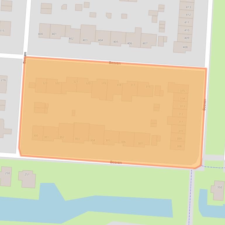 Kaart van postcodegebied 5464ND.