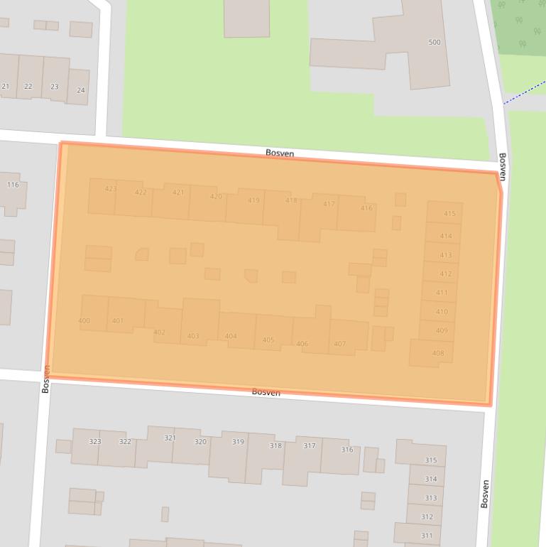 Kaart van postcodegebied 5464NE.