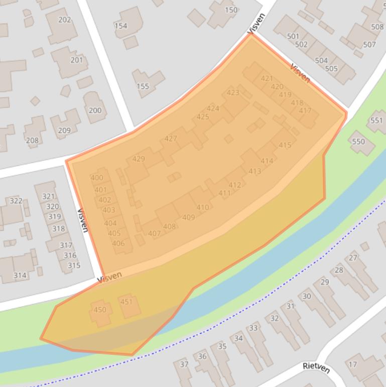 Kaart van postcodegebied 5464NP.