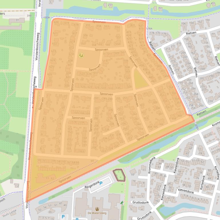 Kaart van postcodegebied 5464PA.