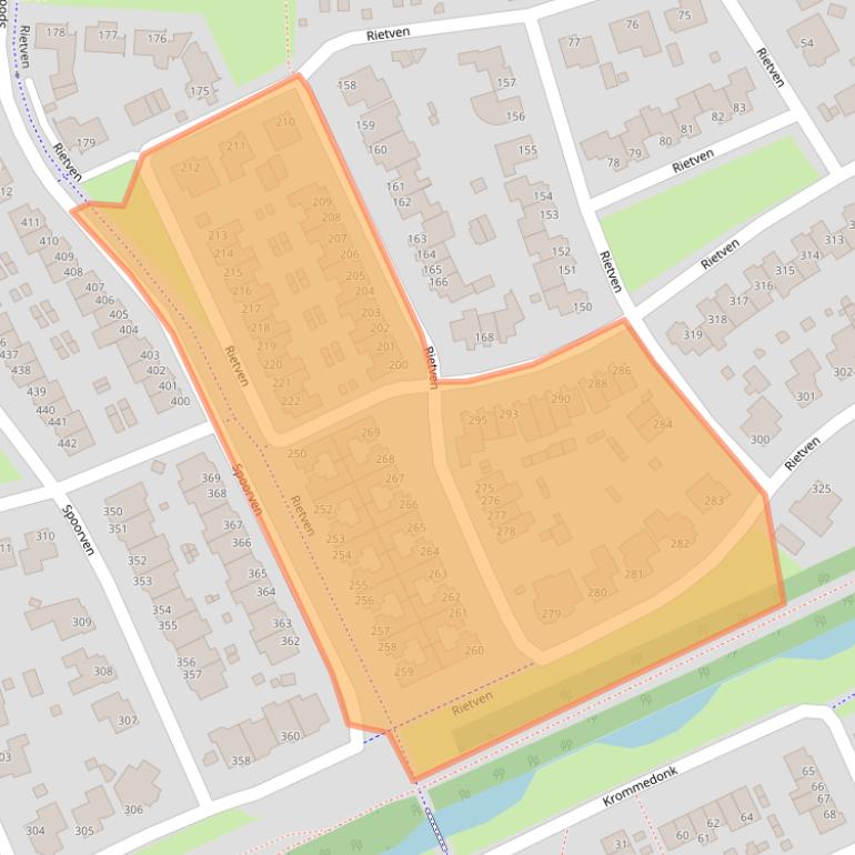 Kaart van postcodegebied 5464PB.