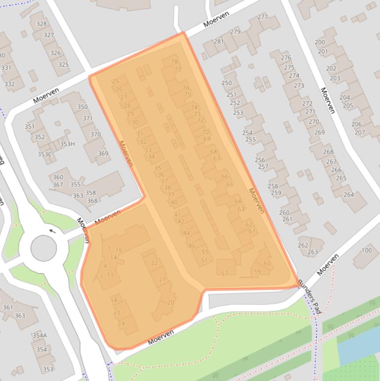 Kaart van postcodegebied 5464PC.