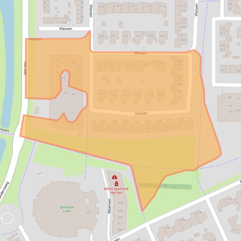 Kaart van postcodegebied 5464PP.