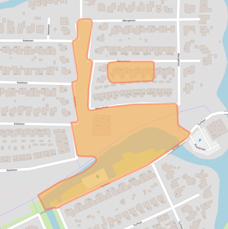 Kaart van postcodegebied 5464PW.