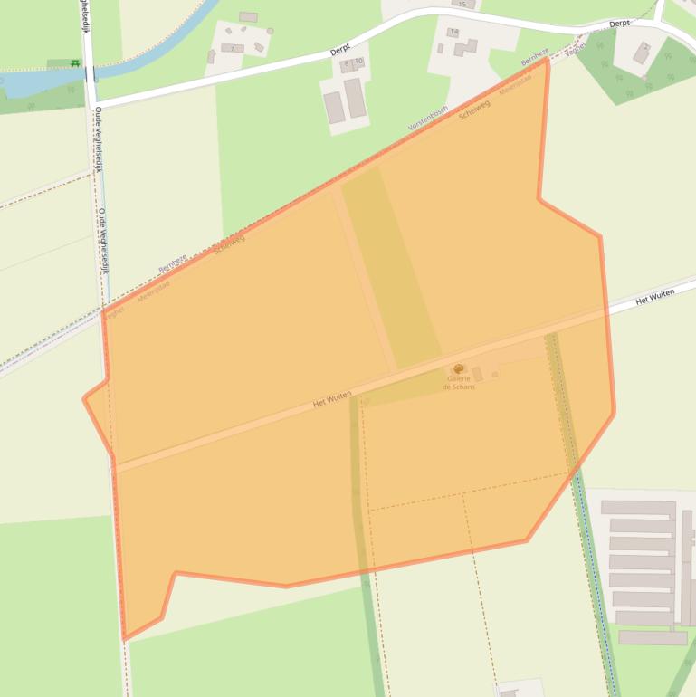 Kaart van postcodegebied 5464RJ.