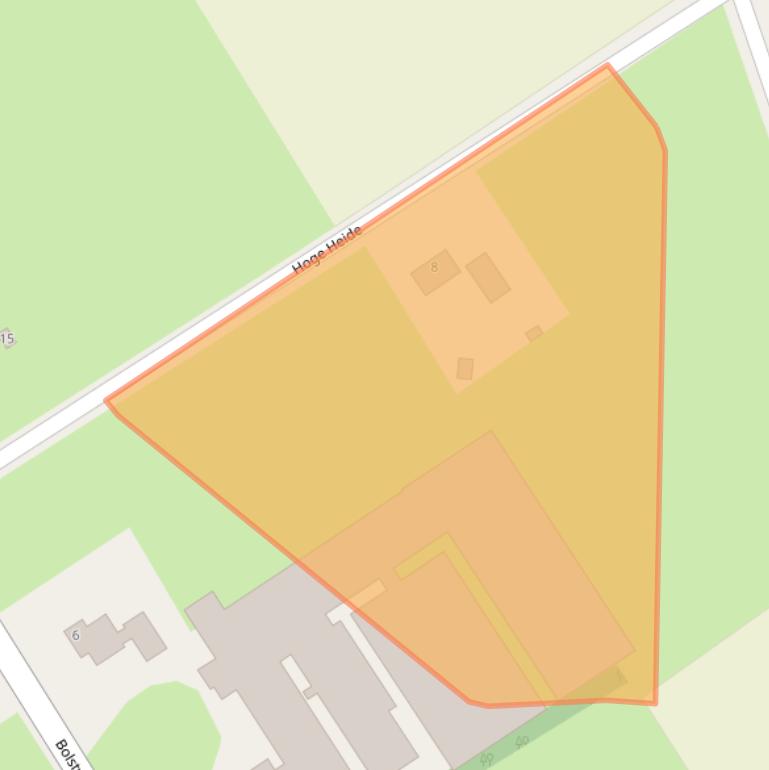 Kaart van postcodegebied 5464TD.