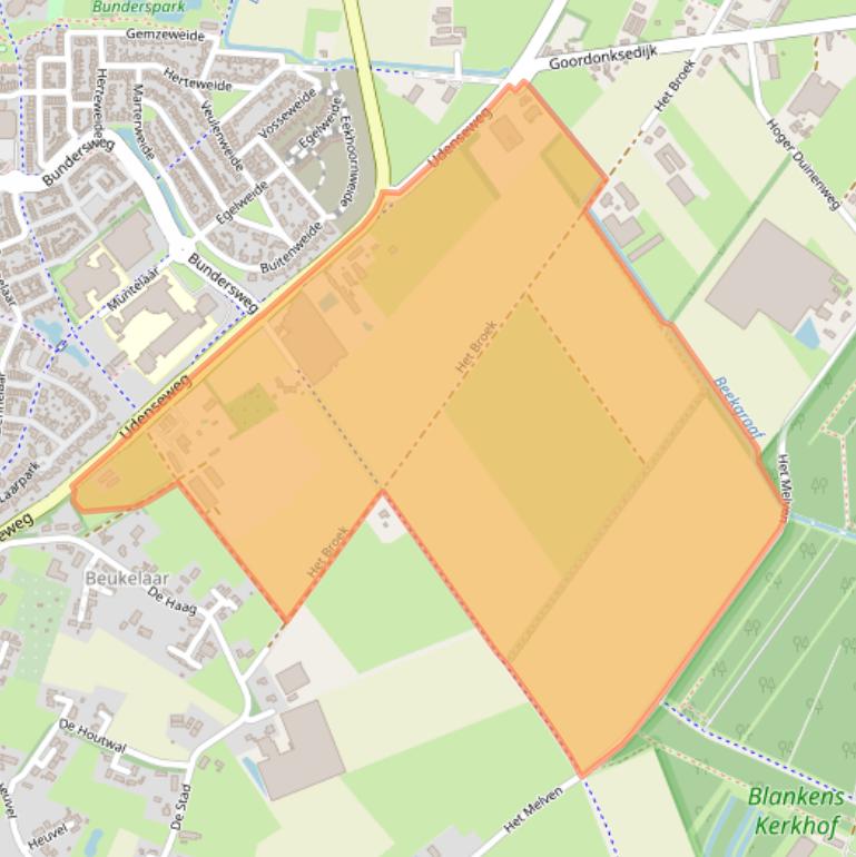 Kaart van postcodegebied 5464VA.