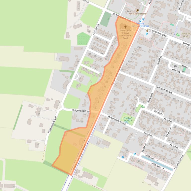 Kaart van postcodegebied 5464VG.