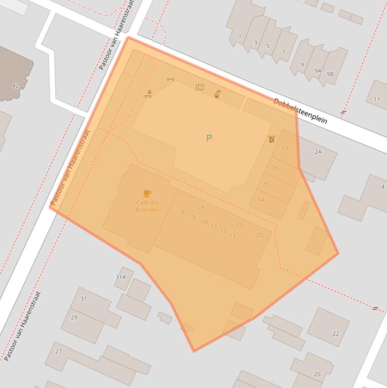 Kaart van postcodegebied 5464VP.