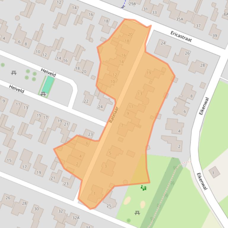 Kaart van postcodegebied 5464VS.