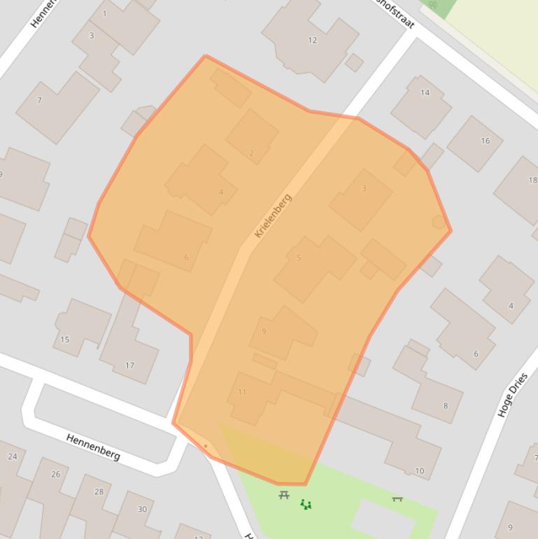 Kaart van postcodegebied 5464WD.