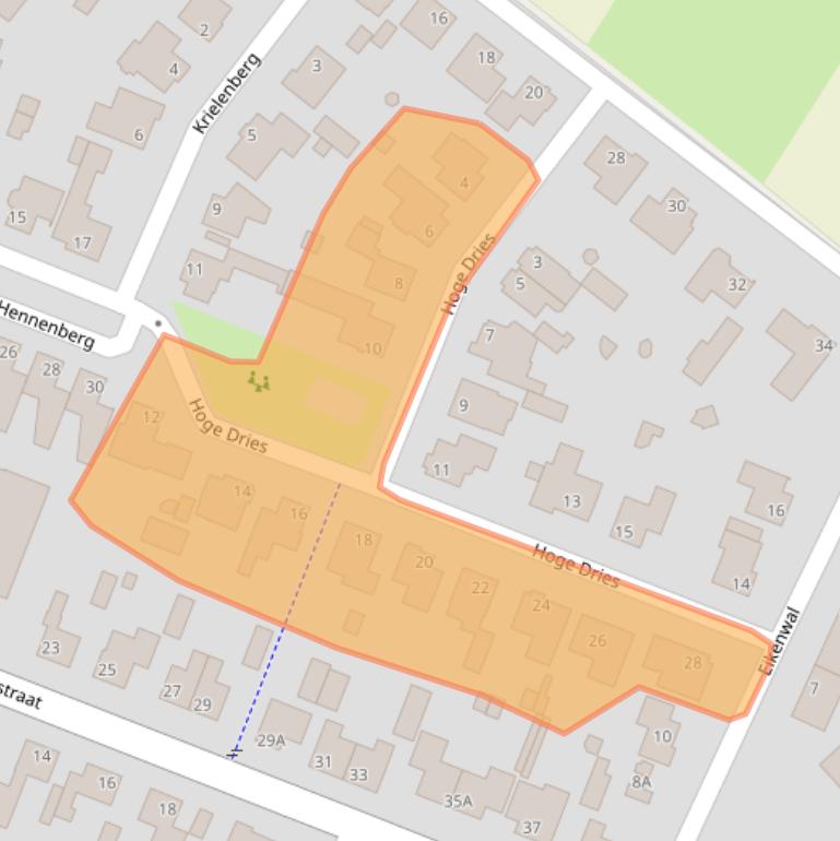 Kaart van postcodegebied 5464WH.