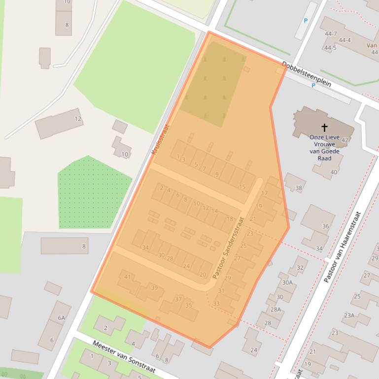 Kaart van postcodegebied 5464WL.