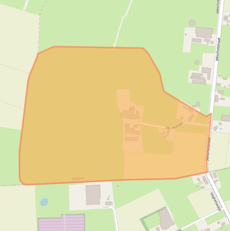 Kaart van postcodegebied 5465PC.