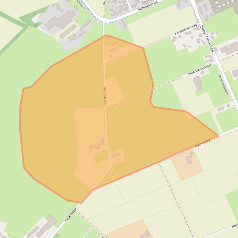 Kaart van postcodegebied 5465PP.