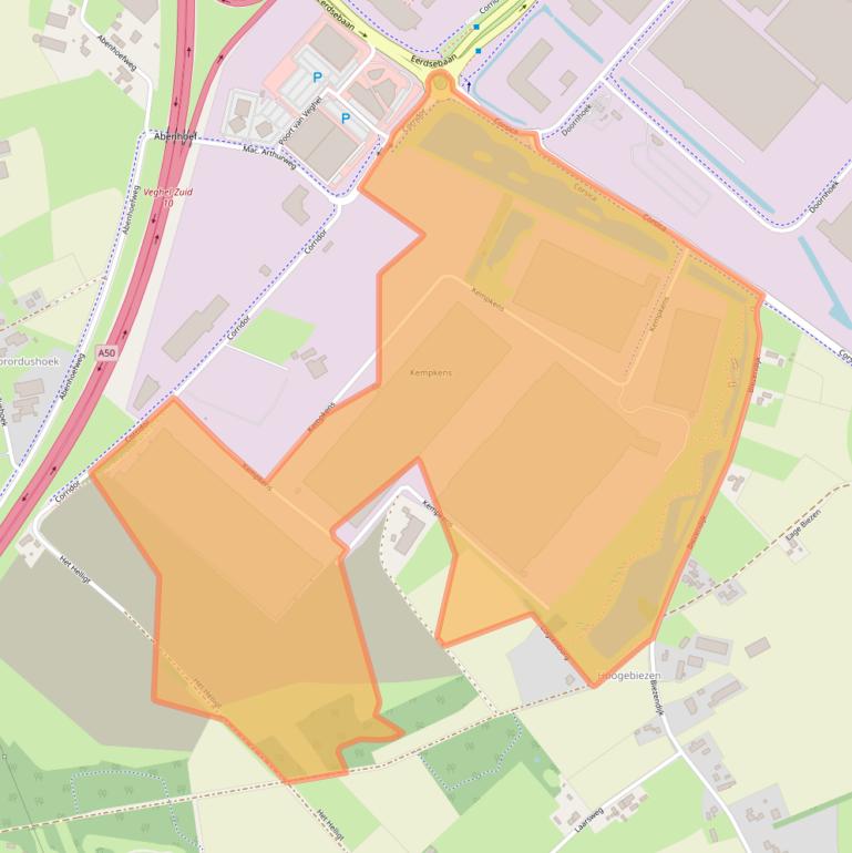 Kaart van postcodegebied 5465PR.