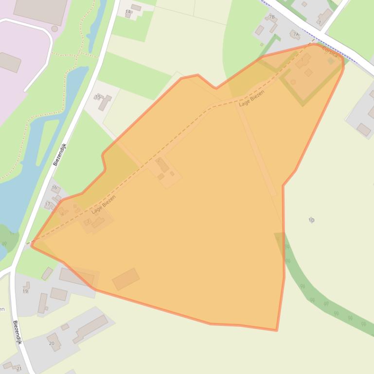 Kaart van postcodegebied 5465PT.