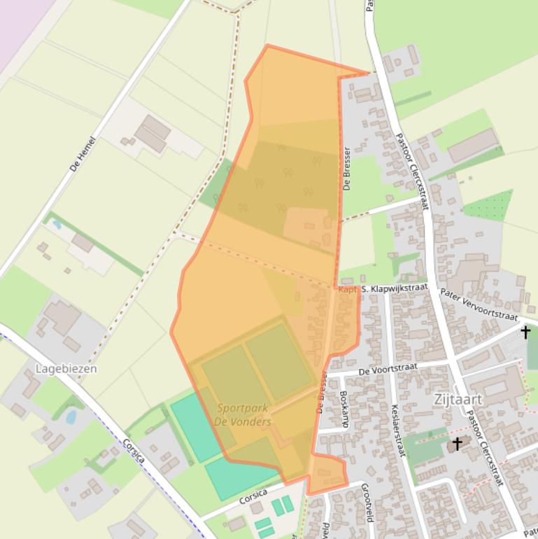 Kaart van postcodegebied 5465PW.