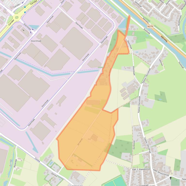 Kaart van postcodegebied 5465RB.