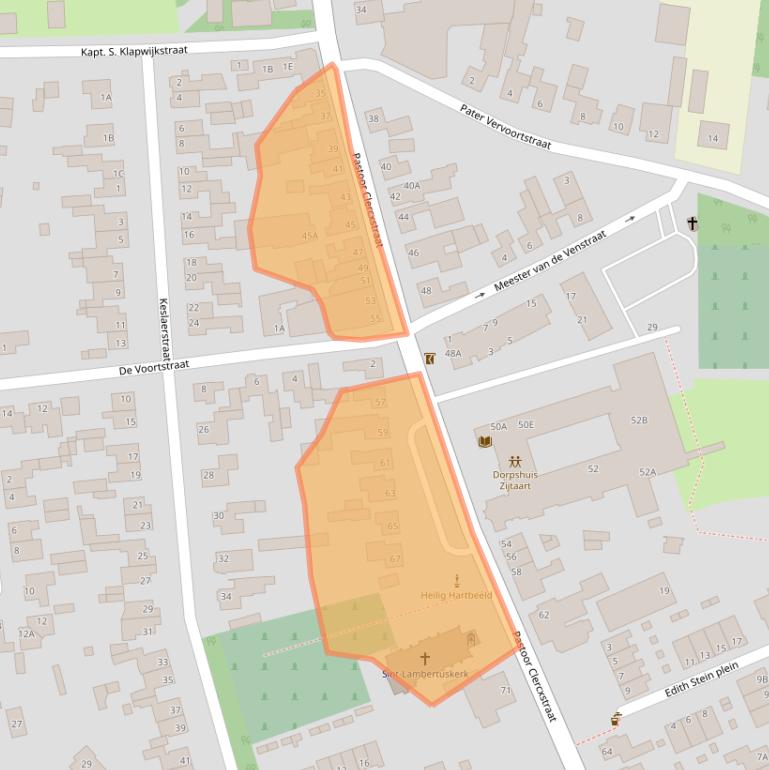 Kaart van postcodegebied 5465RE.