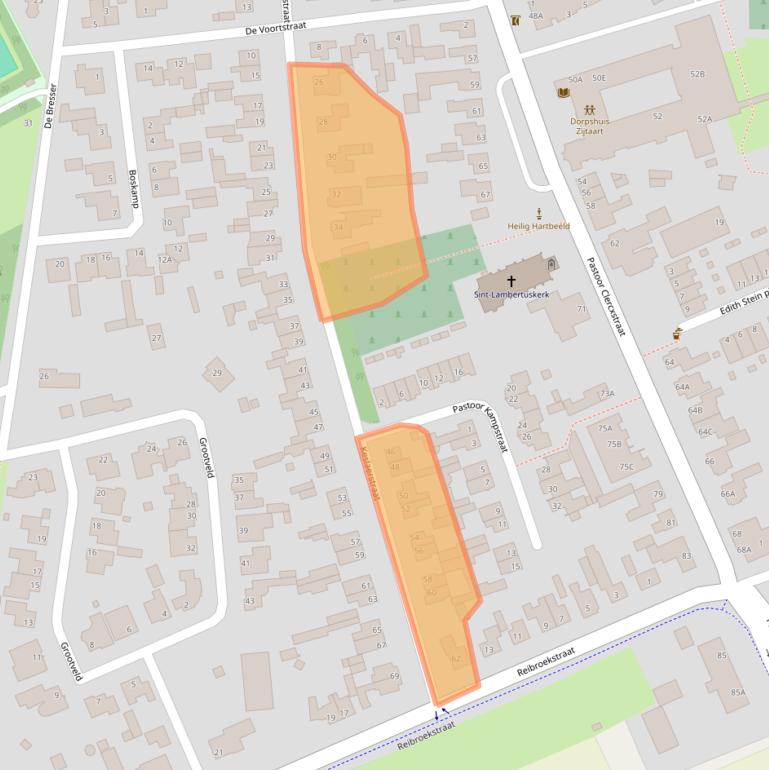 Kaart van postcodegebied 5465RP.