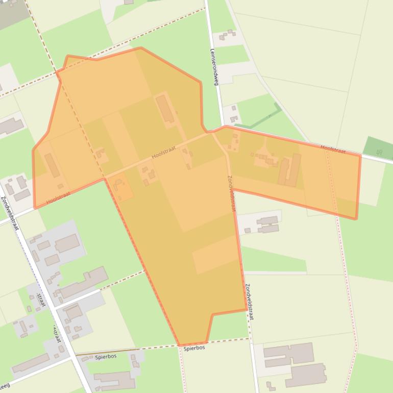 Kaart van postcodegebied 5465RW.