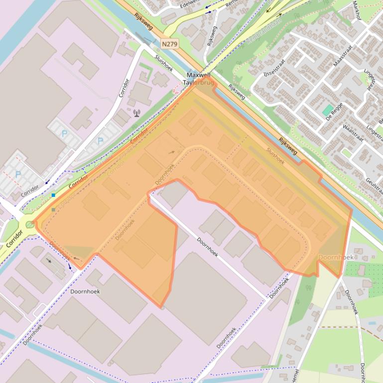 Kaart van postcodegebied 5465TA.