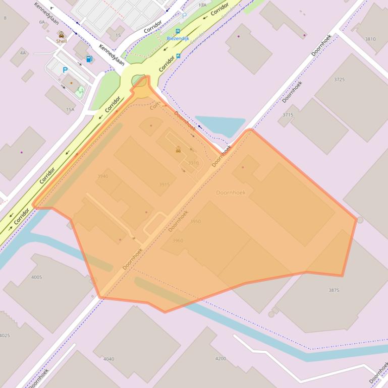 Kaart van postcodegebied 5465TC.