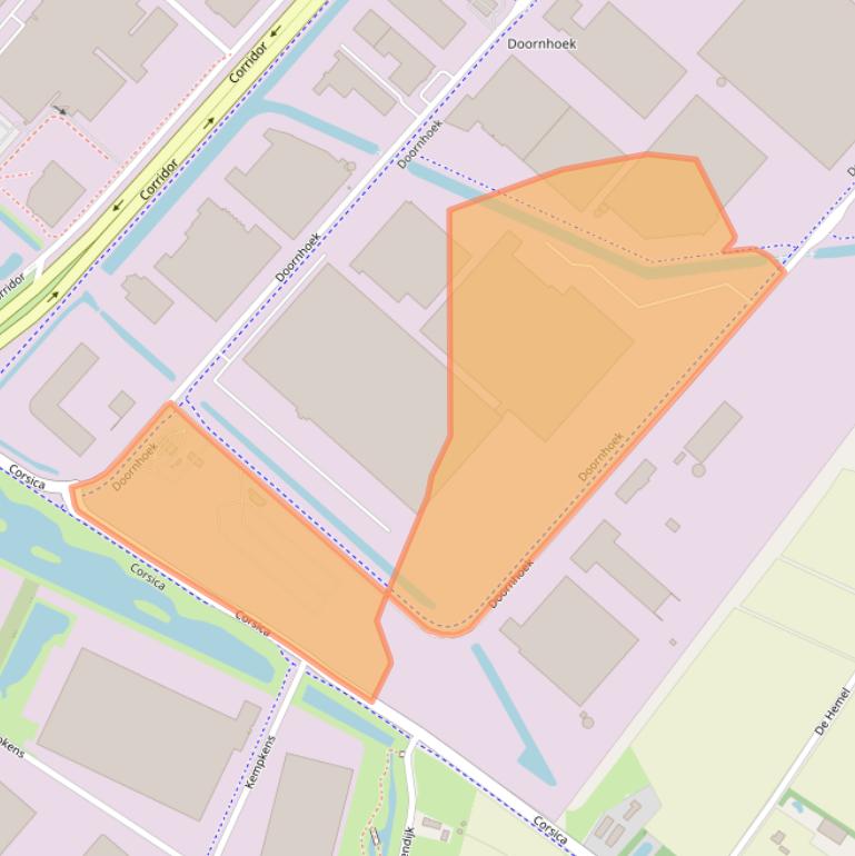 Kaart van postcodegebied 5465TE.