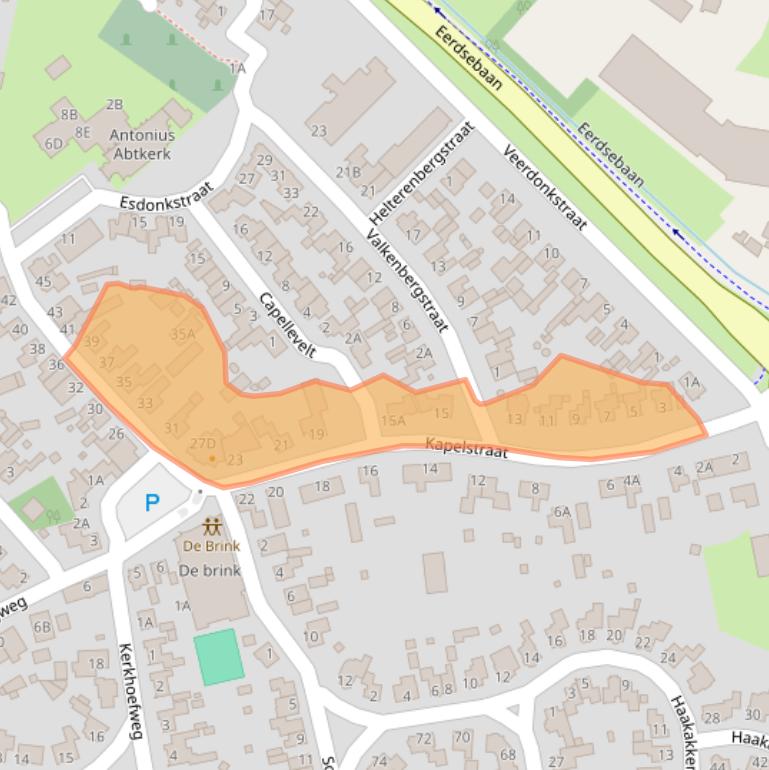 Kaart van postcodegebied 5466PA.