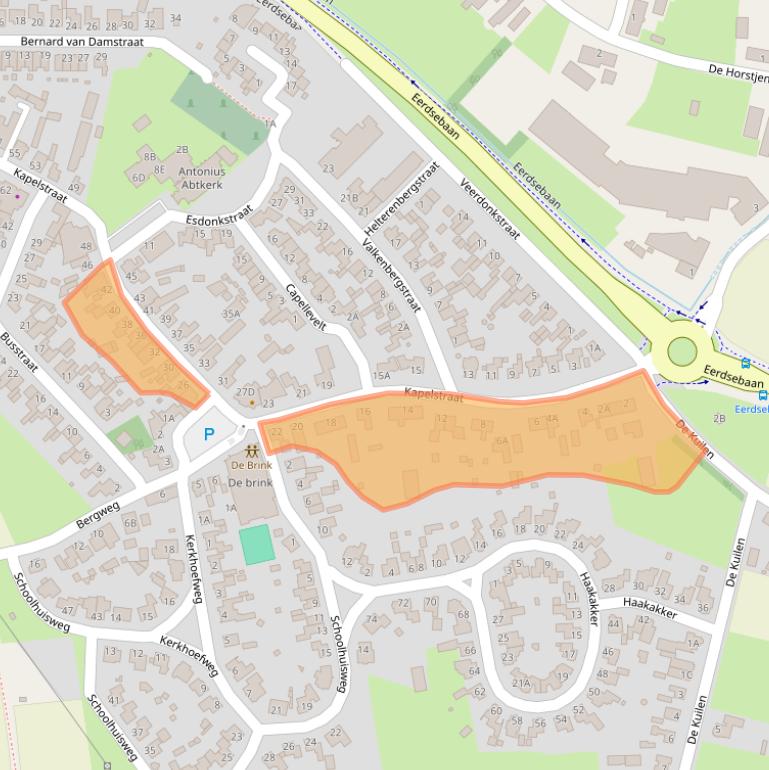 Kaart van postcodegebied 5466PC.