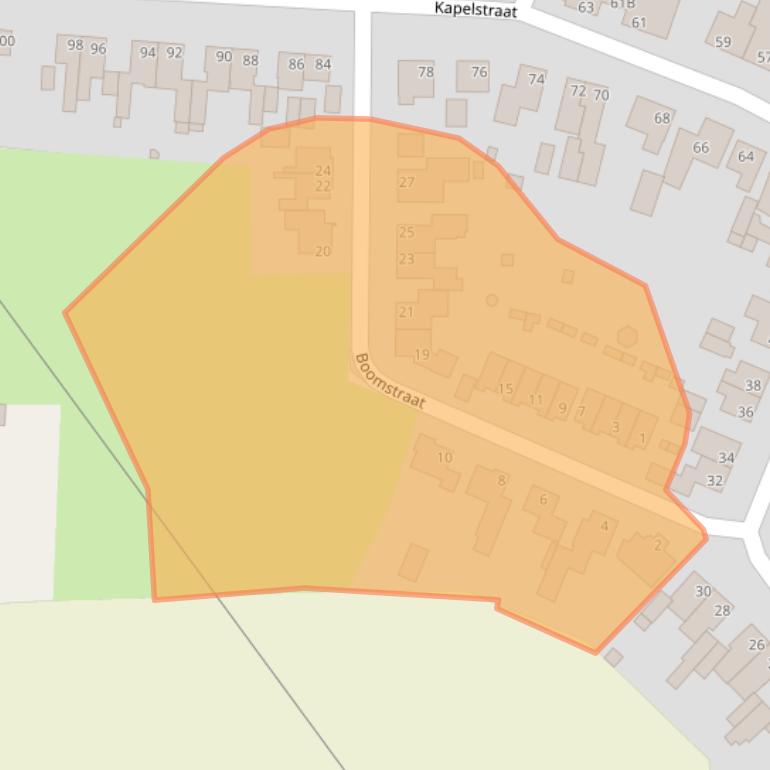 Kaart van postcodegebied 5466PT.