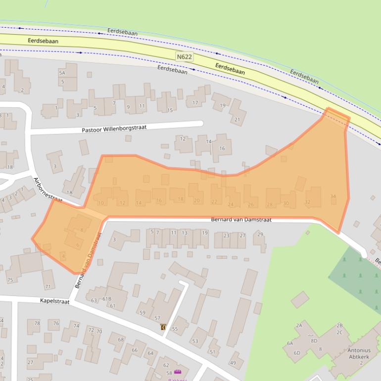 Kaart van postcodegebied 5466PW.