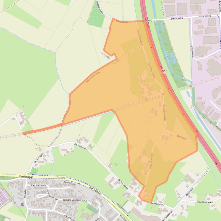 Kaart van postcodegebied 5466RJ.